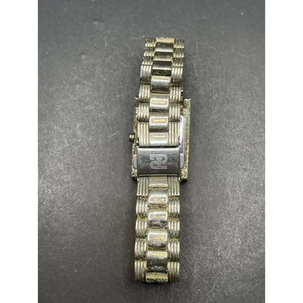 Vintage Rare Paolo Gucci Silver Tone Women's Quartz Watch PG845WS 21mm